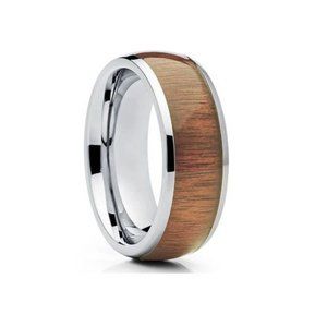 Sterling Silver Hawaiian Koa Wood Ring